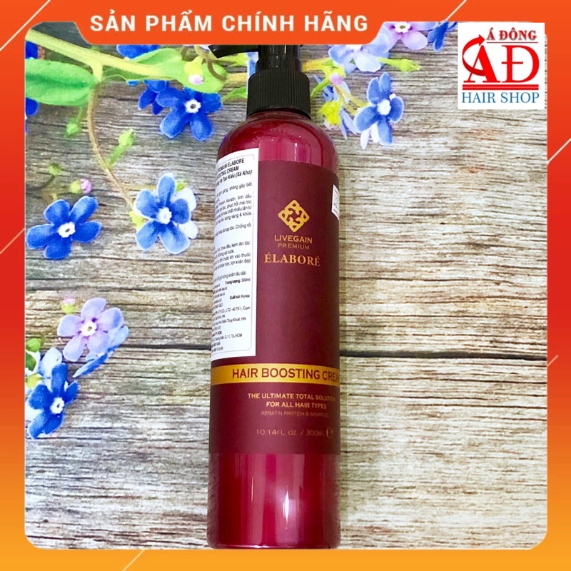 [+Tặng mũ trùm] Kem dưỡng tạo kiểu tóc xoăn Livegain Elabore Boosting cream 300ml
