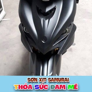 combo Sơn Xịt Samurai Màu Đen Nhám 109A và h2