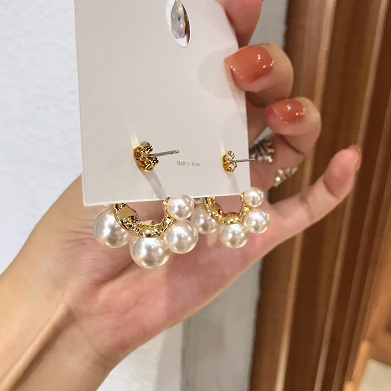 Bông Tai Hình Tròn Đơn Giản Thời Trang Hàn Quốc