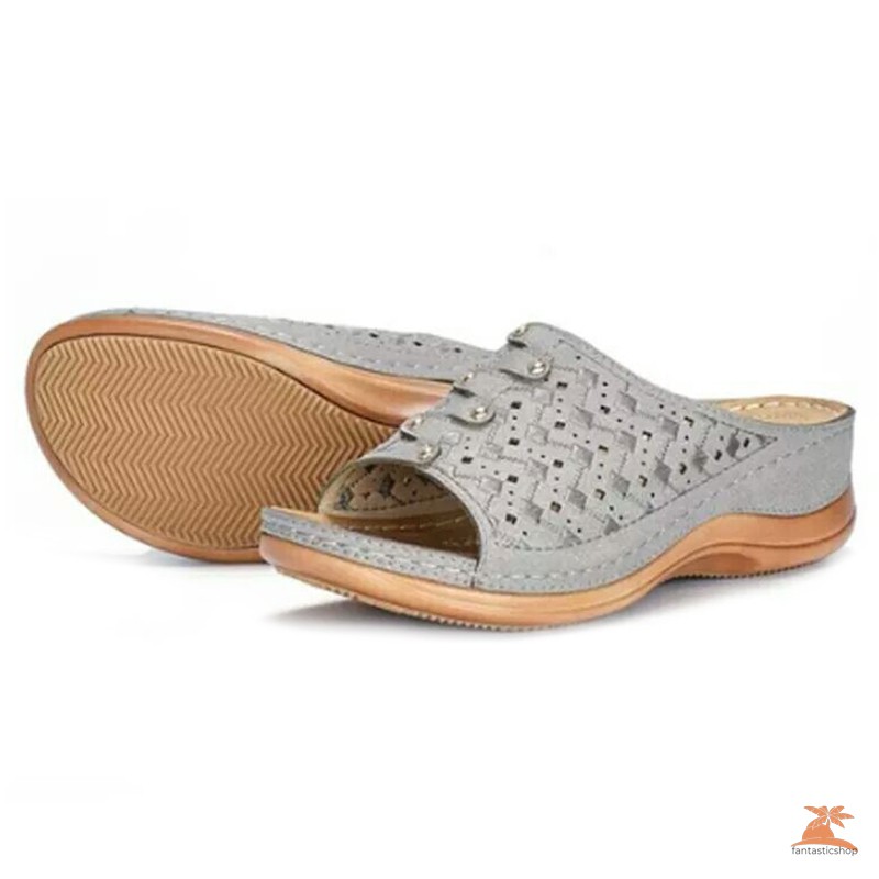 #dep Lê# Premium Orthopedic Toe Slippers Lightweight Non-slip Wedges Platform Sandals Women