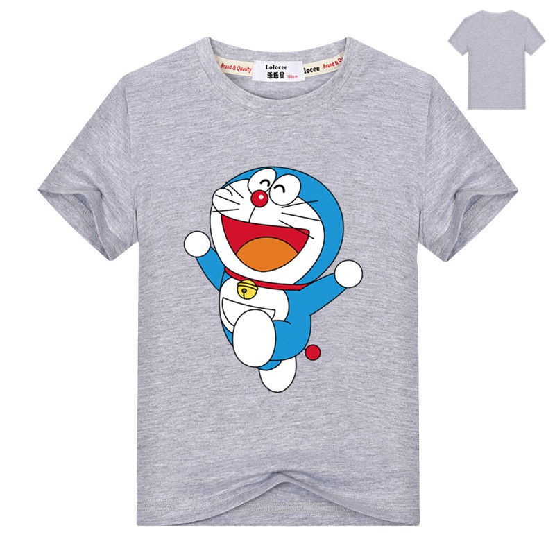 Áo thun bé trai họa tiết Doraemon thời trang mùa hè 2020