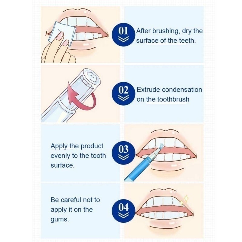 Bút Gel Tẩy Trắng Răng Loại Bỏ Vết Bẩn Thoáng Khí Làm Sạch Răng