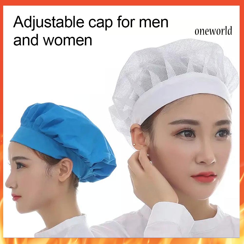 Mũ Đầu Bếp Phối Lưới Thoáng Khí Có Thể Điều Chỉnh Kích Thước