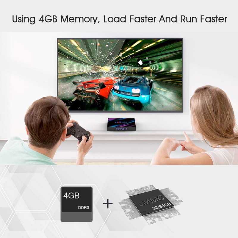 Android tv box Ram 4G Rom 32G android 10.0 bluetooth 4.0 wifi 5G hỗ trợ video 4k bảo hành 12 tháng H96MAX tivi box