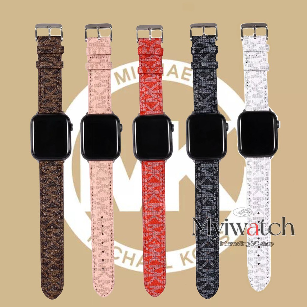 Dây Đeo Đồng Hồ Bằng Da Thời Trang 5 Màu Tùy Chọn Cho iwatch series 8 7 6 5 SE 4 3 2 MK 41mm 45mm 38mm 40mm 42mm 44mm 49mm