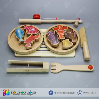 Đồ chơi gỗ Bộ câu cá làm bếp