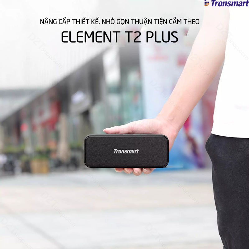 Tronsmart Element T2 Plus | BẢN NÂNG CẤP | Loa bluetooth 5.0/NFC, công suất 20W, kháng nước IPX7, 24 giờ hoạt động