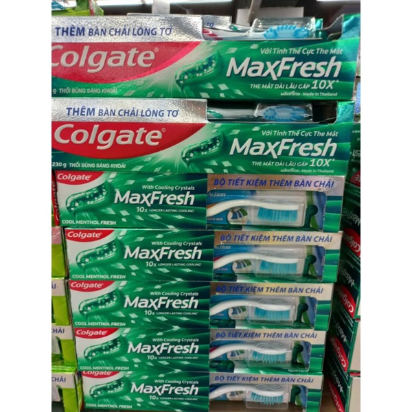 Kem Đánh răng Colgate maxfresh cực the mát 230g Thổi bùng sảng khoái Kem đánh răng