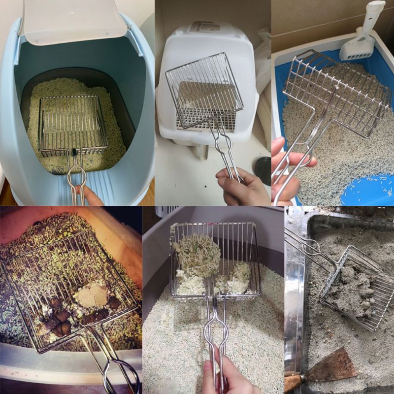 Xẻng xúc cát vệ sinh bằng thép không gỉ cho thú cưng chó mèo