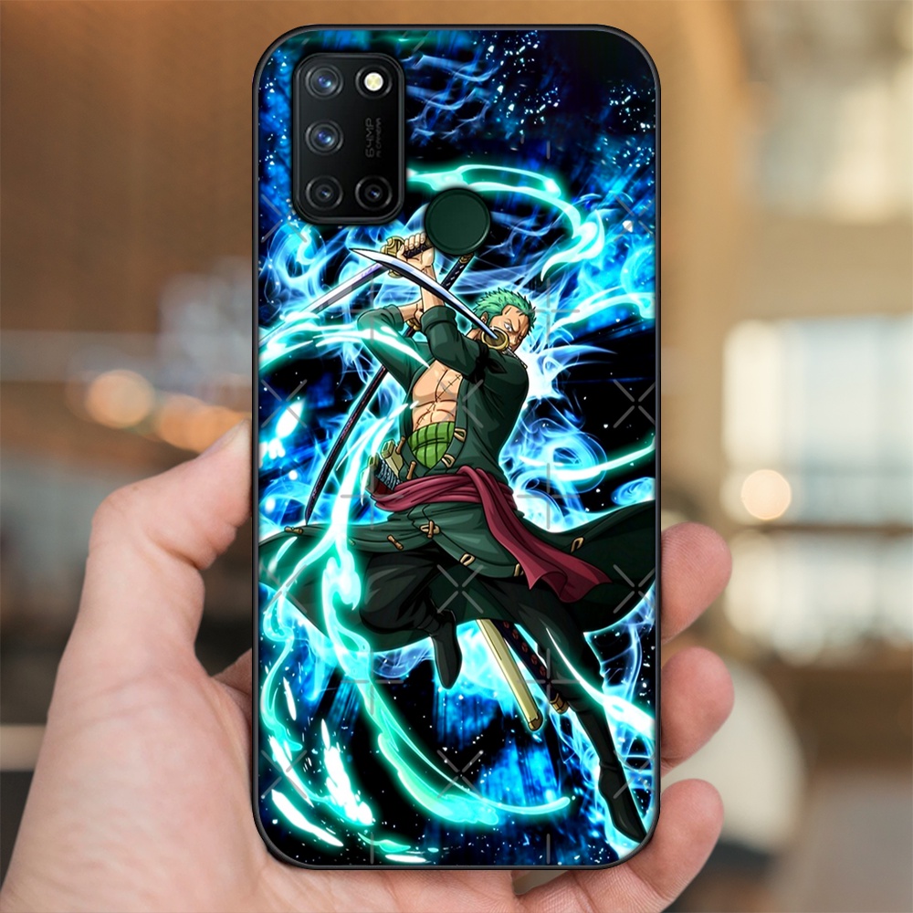 Ốp lưng Realme C17, 7i viền đen in hình Zoro One Piece