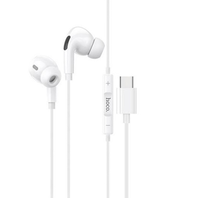 Tai nghe Hoco M77 jack cắm Type-C, nút cao su chống ồn, có mic đàm thoại - Hàng Chính Hãng