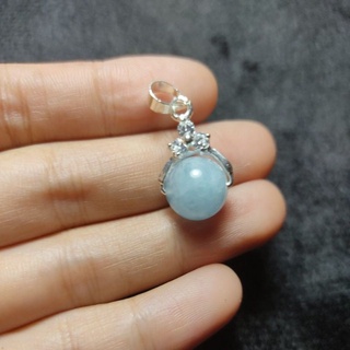 Mặt dây chuyền aquamarine bạc