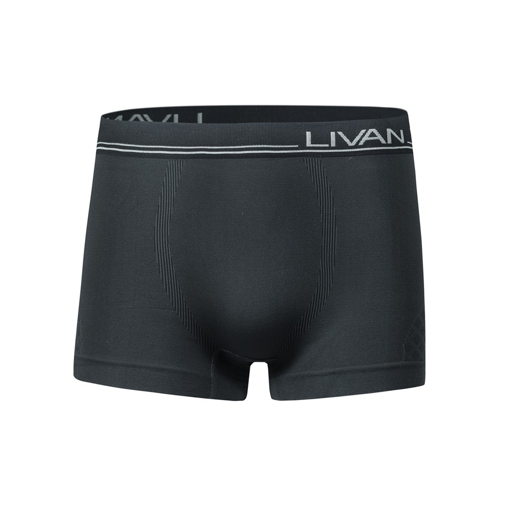 Quần Sịp Đùi Sợi Bamboo Kháng Khuẩn Livan Sport Màu Đen