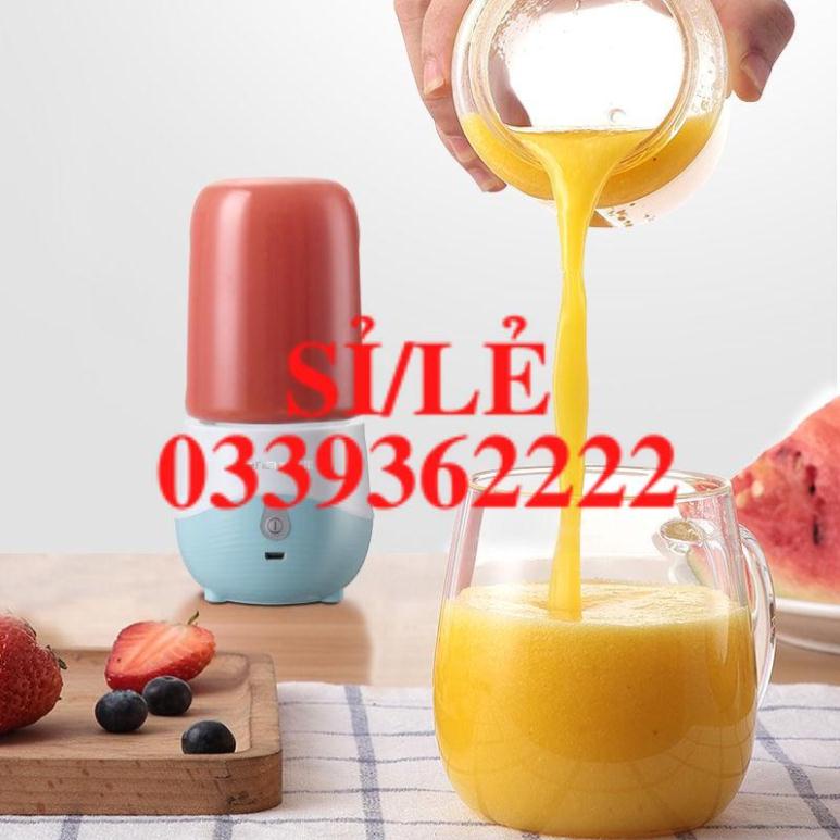 [ COCOLOVE ] [6 LƯỠI] MÁY XAY SINH TỐ TRÁI CÂY CẦM TAY CAO CẤP HONGUO SẠC PIN 300ml (MXM35)  HAIANHSHOP