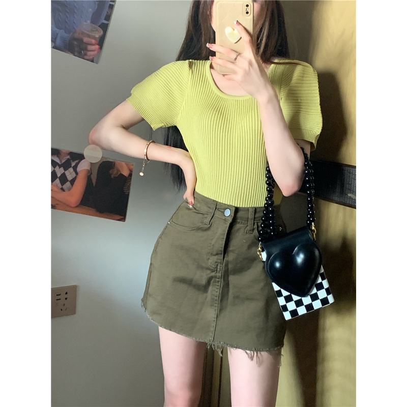 Áo Thun Tay Ngắn Màu Trơn Thiết Kế Đơn Giản Thời Trang