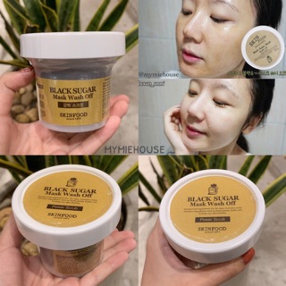 MẶT NẠ ĐƯỜNG ĐEN BLACK SUGAR MASK WASH OFF SKINFOOD