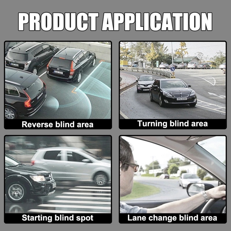 Gương Cầu Lồi / Điểm Mù HD Xoay 360 Độ Chống Sương Mù / Mưa Cho Gương Chiếu Hậu Xe Hơi