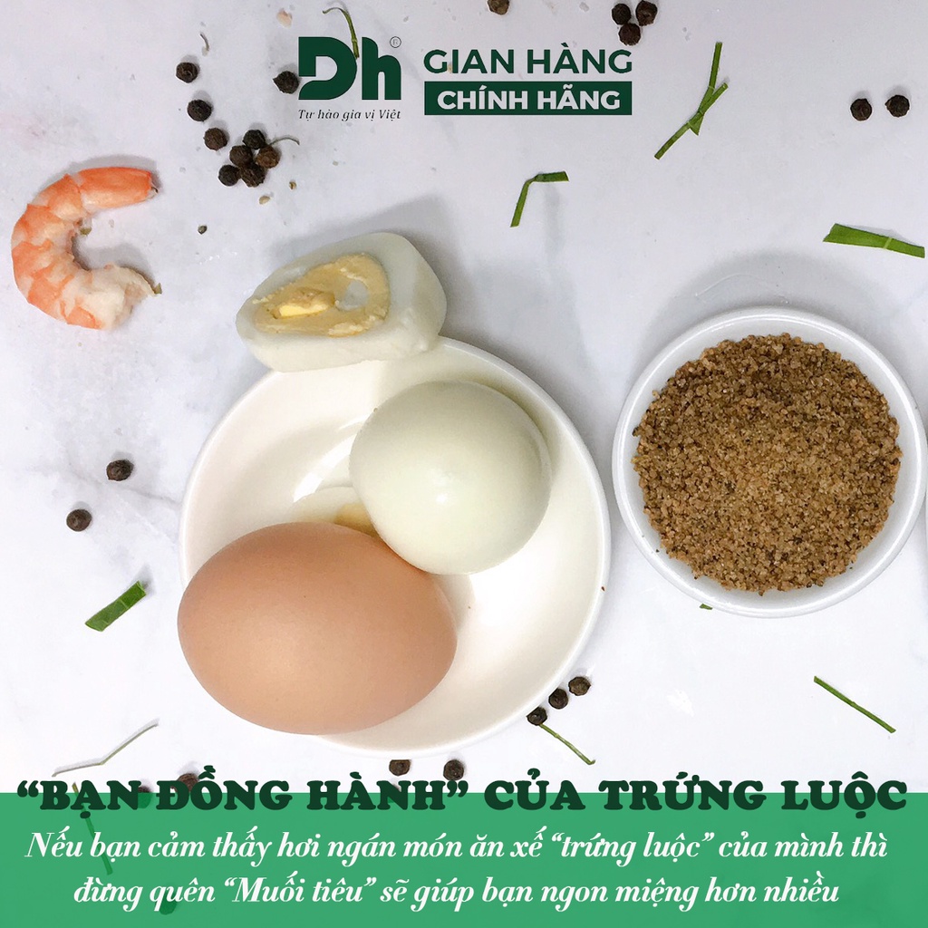 Muối tiêu Tây Ninh DH Foods gia vị chấm món luộc thơm ngon 60/80/120gr