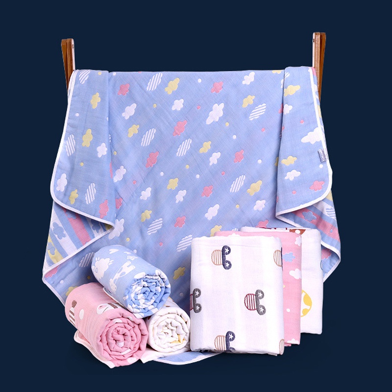 Khăn tắm cho bé 6 lớp cotton tre Pukid 90x100cm