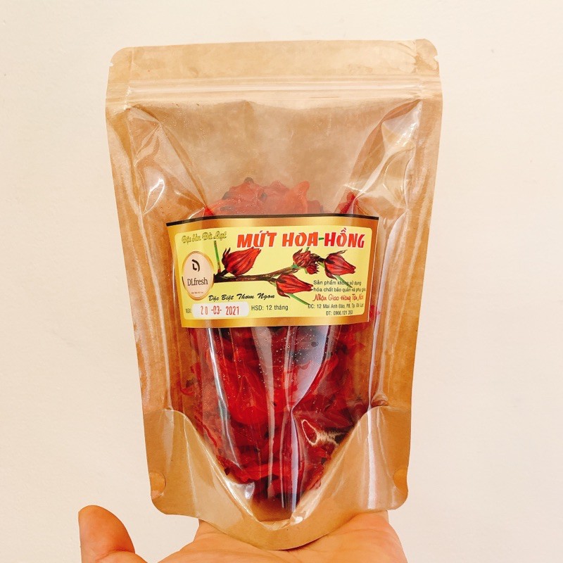 Mứt Hoa Hồng DLFRESH Hoa Atiso Đỏ Đặc Sản Đà Lạt Túi 250gr | BigBuy360 - bigbuy360.vn