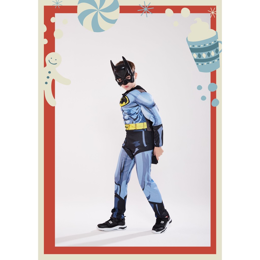 Bộ quần áo hóa trang siêu anh hùng cho bé trai Người Dơi xanh