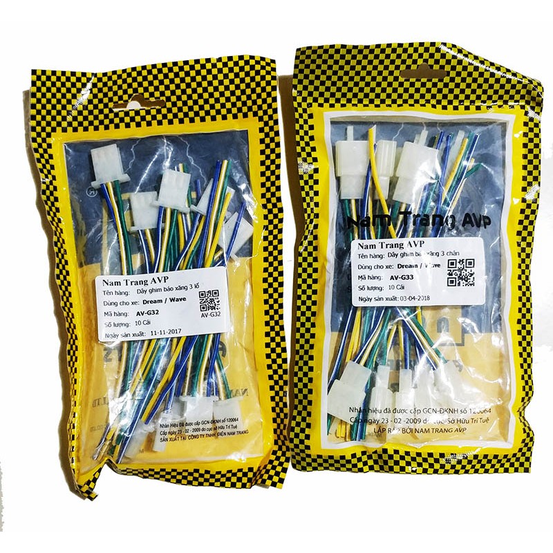 10 CẶP JACK NỐI ĐIỆN XE MÁY - 3 CHÂN