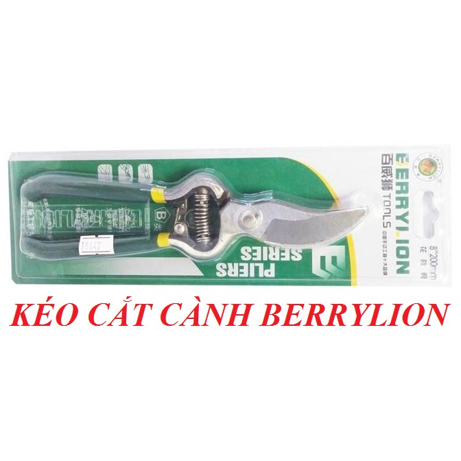 Kéo Cắt Cành Cong Cán Nhung BERRYLION 8'' 200mm Cao Cấp (Chính Hãng)