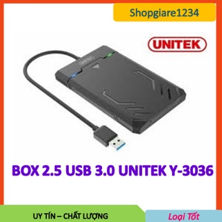 Mua Box Ổ Cứng Unitek Y-3036 chuẩn USB 3.0 SATA 2.5  HDD Enclosure Chính Hãng