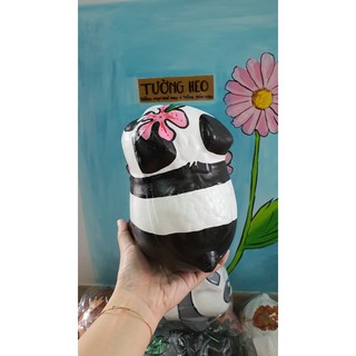 heo đất handmade - gấu trúc điệu đà