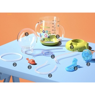 Bình nước sữa- COMO BEBE bình cá heo phun nước ống hút chính hãng