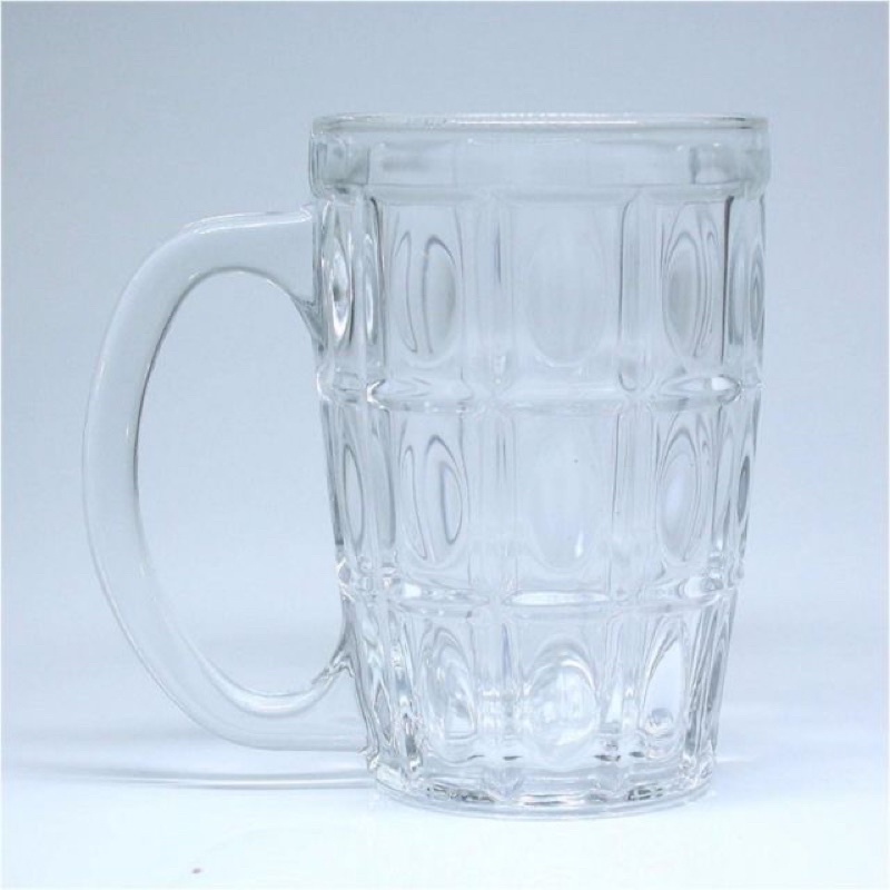 Bộ 6 Ly Thuỷ Tinh Có Quai CAMDACO-316, Dung Tích 375ml - Ly Uống Bia Size To - Ly Dày Bền Đẹp