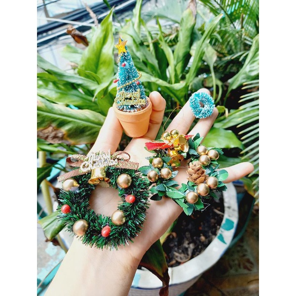 Vòng Nguyệt Quế ~6cm - Cây thông Mini trang trí giáng sinh dollhouse