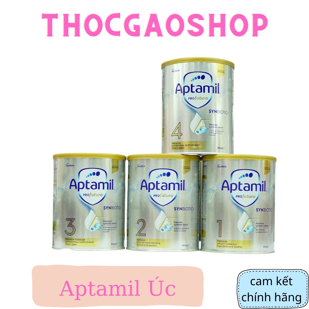 Sữa bột Aptamil Úc 900gr giàu DHA, canxi giúp bé phát triển toàn diện