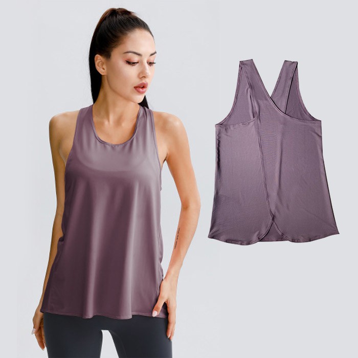 Áo Tank Top Ba Lỗ Nữ Tập Yoga Gym Lưng Chéo