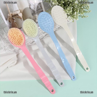 <Hot~new>Exfoliating Scrub Bath Brush Back Body Bath Sponge Scrubber Brushes With Handle