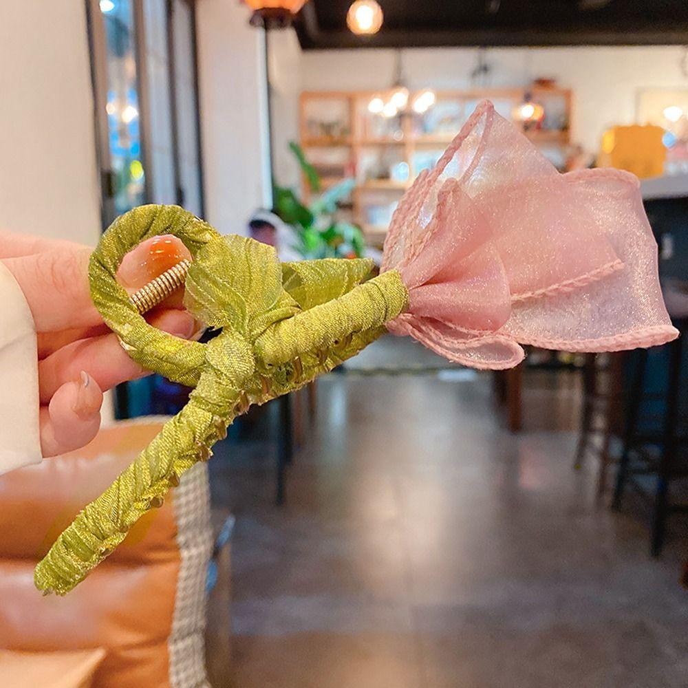 Kẹp Tóc Hoa Tulip Lớn Phong Cách Hàn Quốc Cho Nữ
