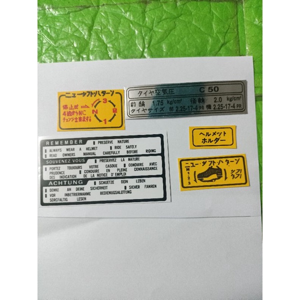 Bộ tem thông số cub 50 New