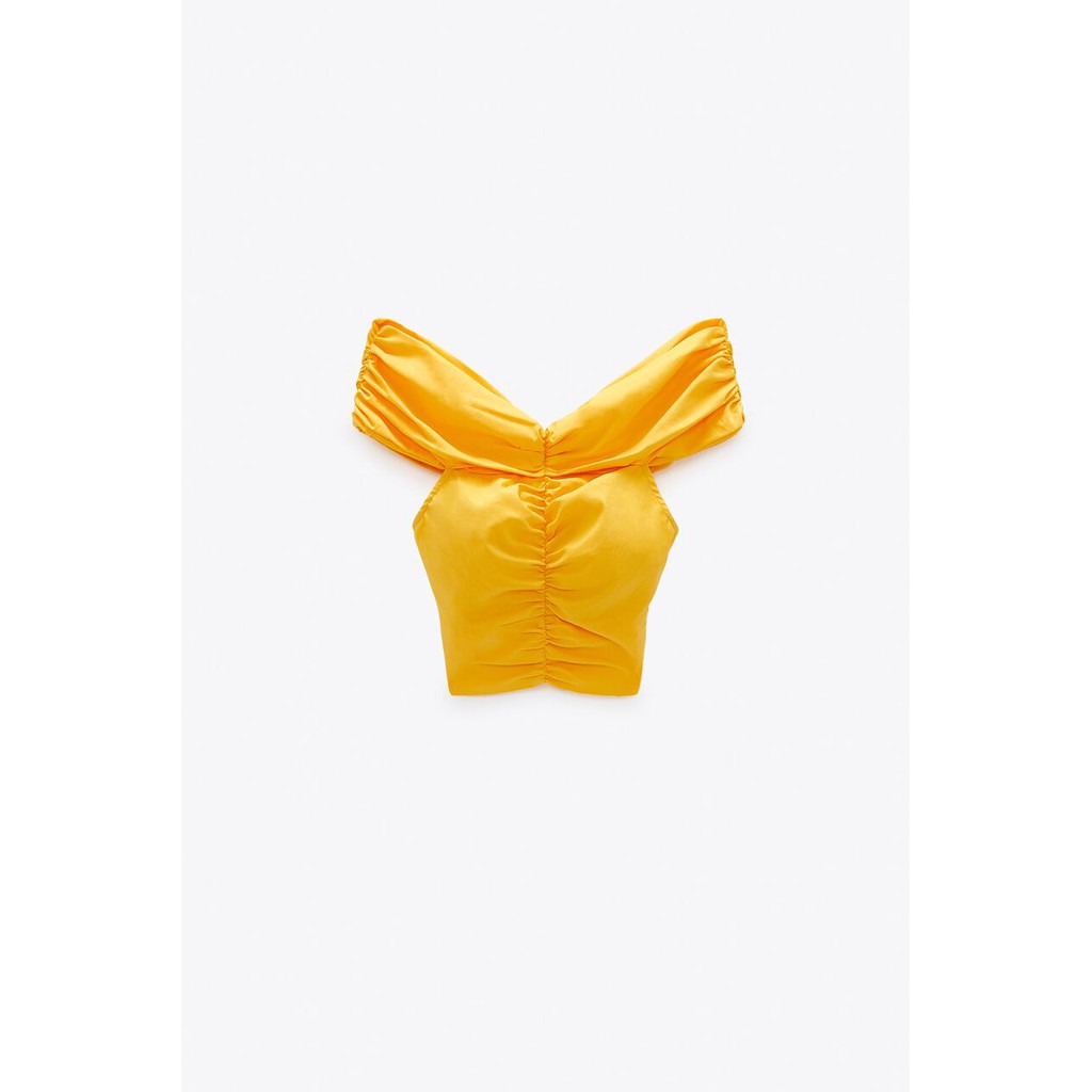 Bill Đức - Áo Zara sale auth new tag cao cấp chính hãng bẹt vai trễ hở vàng belle