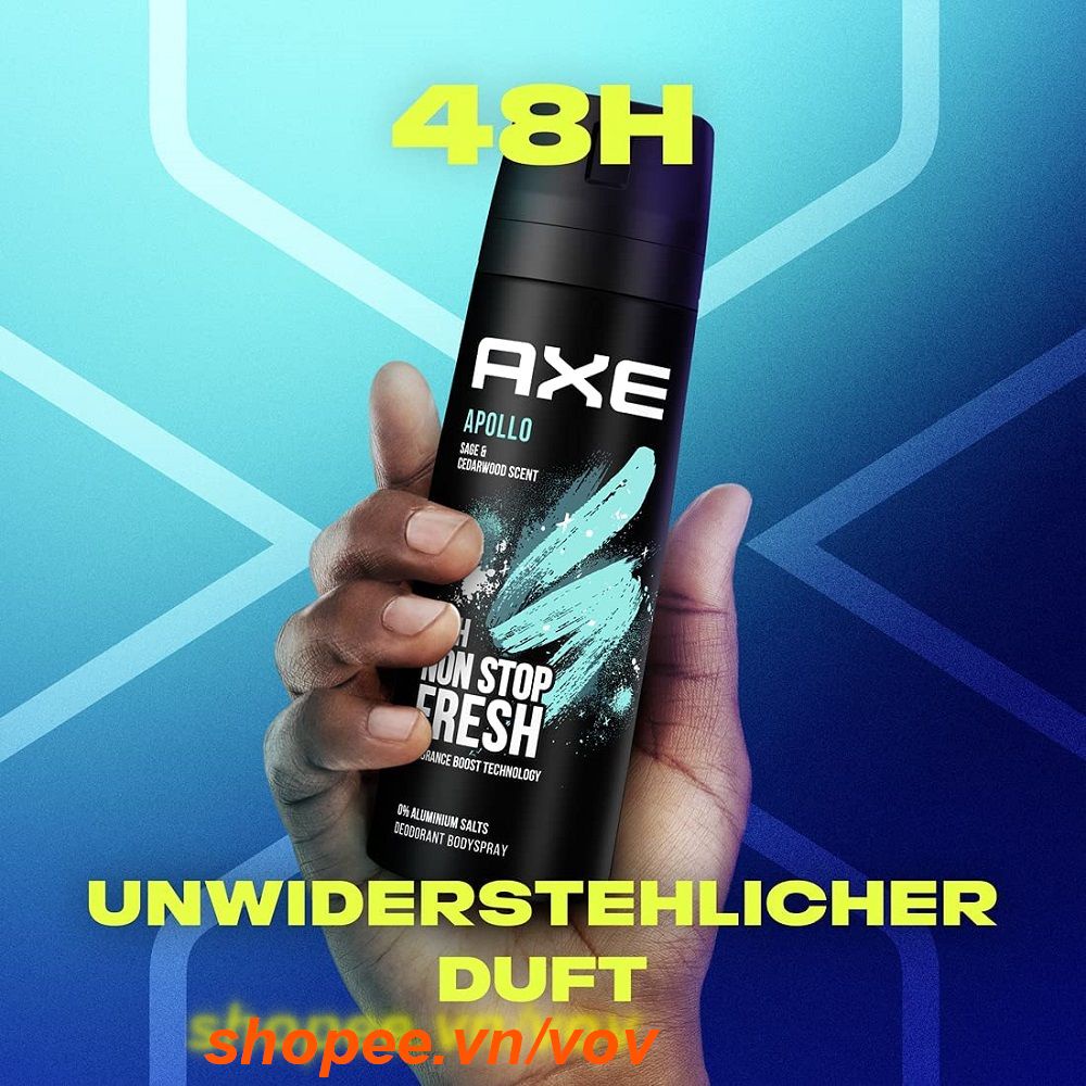 Xịt Khử Mùi 150Ml Axe Non Stop Apollo, Vov Cung Cấp & Bảo Trợ.