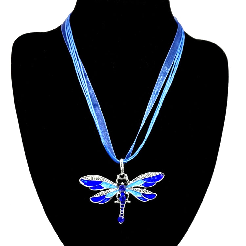 Vòng cổ Hợp Kim Hình Chuồn Chuồn Đính Đá Xinh Xắn Cho Nữ