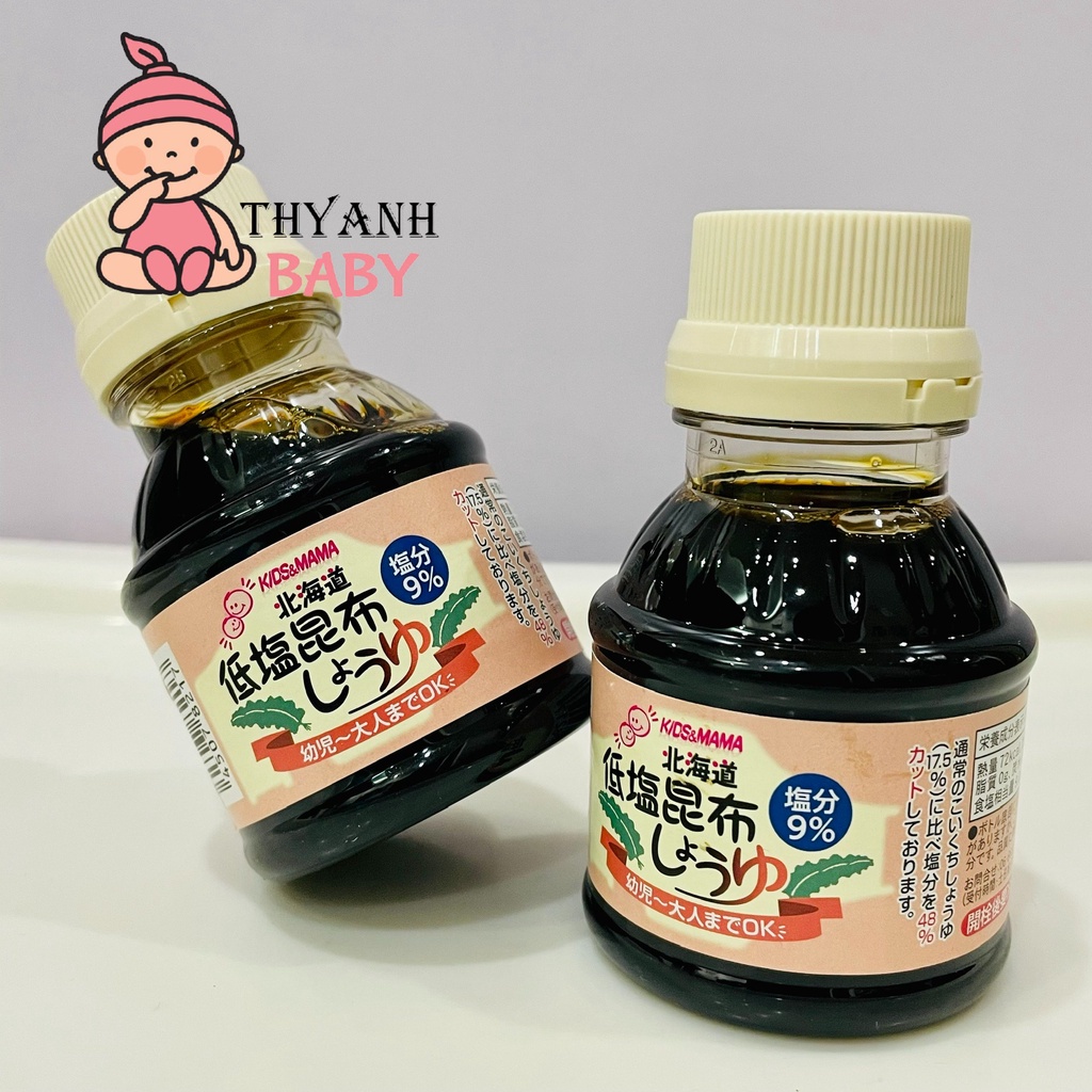 Nước tương tảo bẹ nguyên chất Hokkaido Kids&amp;Mama 100ml