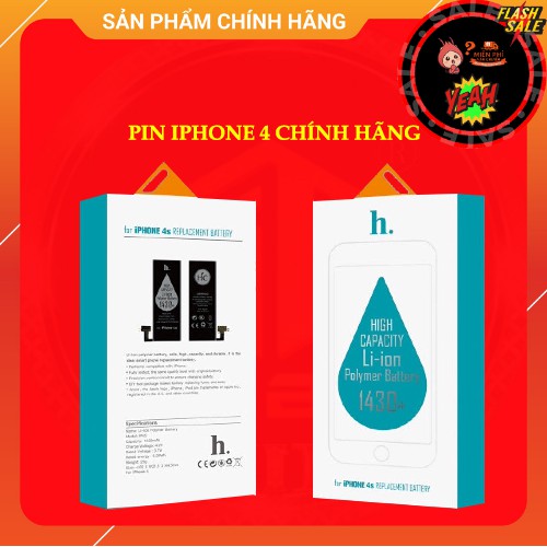 Pin điện thoại iphone 4s chính hãng hoco loại xịn