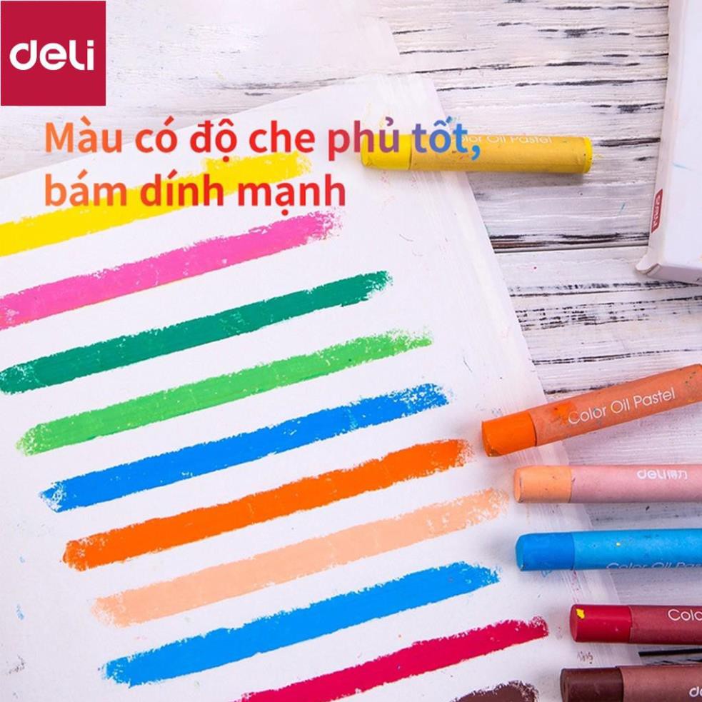 Bút sáp dầu chuyên nghiệp Deli - Hộp giấy - 24/36/48 màu - 72087 / 72088 / 72089 [Deli]