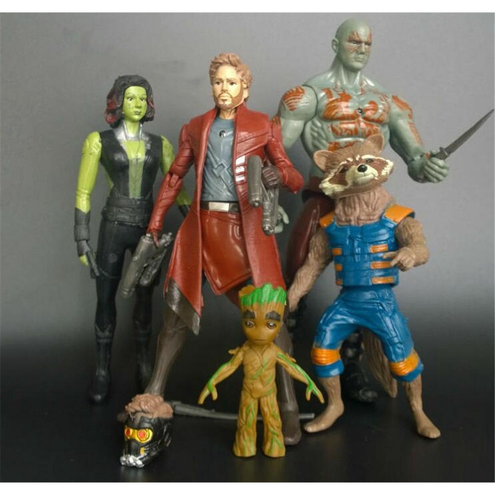 5pcs Guardians of The Galaxy Vol. 2 Star-Lord Baby Groot Rocket Raccoon Action Figure