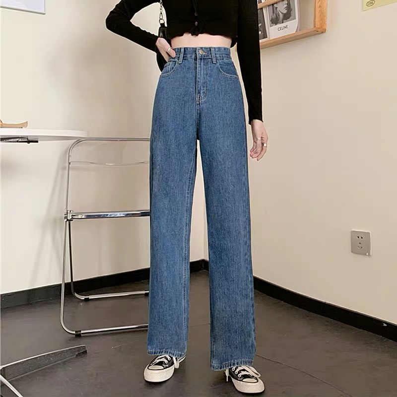 Quần jeans nữ QR01 rách 2 gối form ống suông rộng, jean baggy cá tính năng động hottrend 2022 MÂY_1989