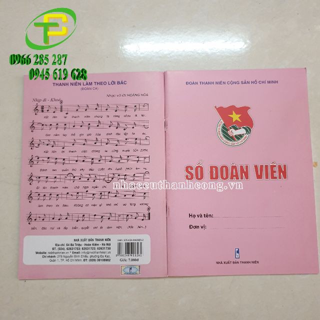 Sổ ĐOÀN VIÊN màu HỒNG ( sổ mới)