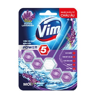 Viên Tẩy Bồn Cầu Vim Power 5 Hương Oải Hương 55g
