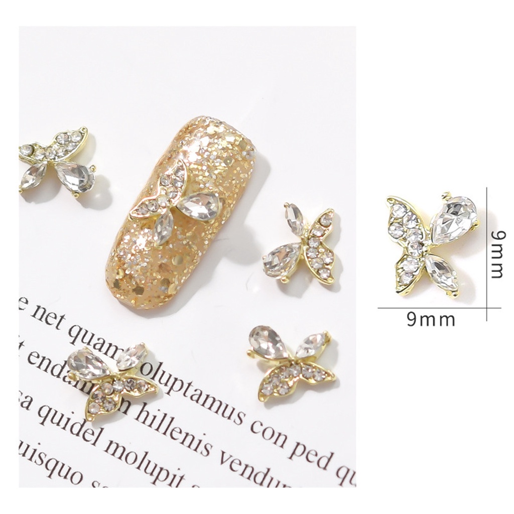 Hạt Đá Hình Bướm Siêu Nhẹ Dùng Trang Trí Móng Tay DIY