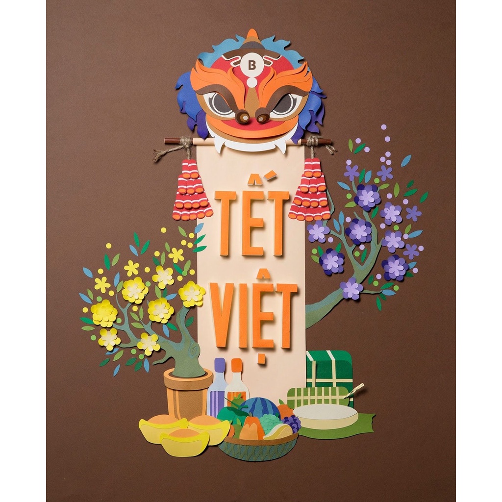 Combo 10 TEM Decal Tết độc đáo 7x12cm