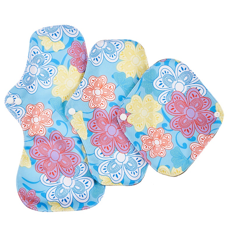 Set 3 Miếng Đệm Vệ Sinh Bằng Vải 3 Kích Cỡ Có Thể Giặt Rửa Và Tái Sử Dụng